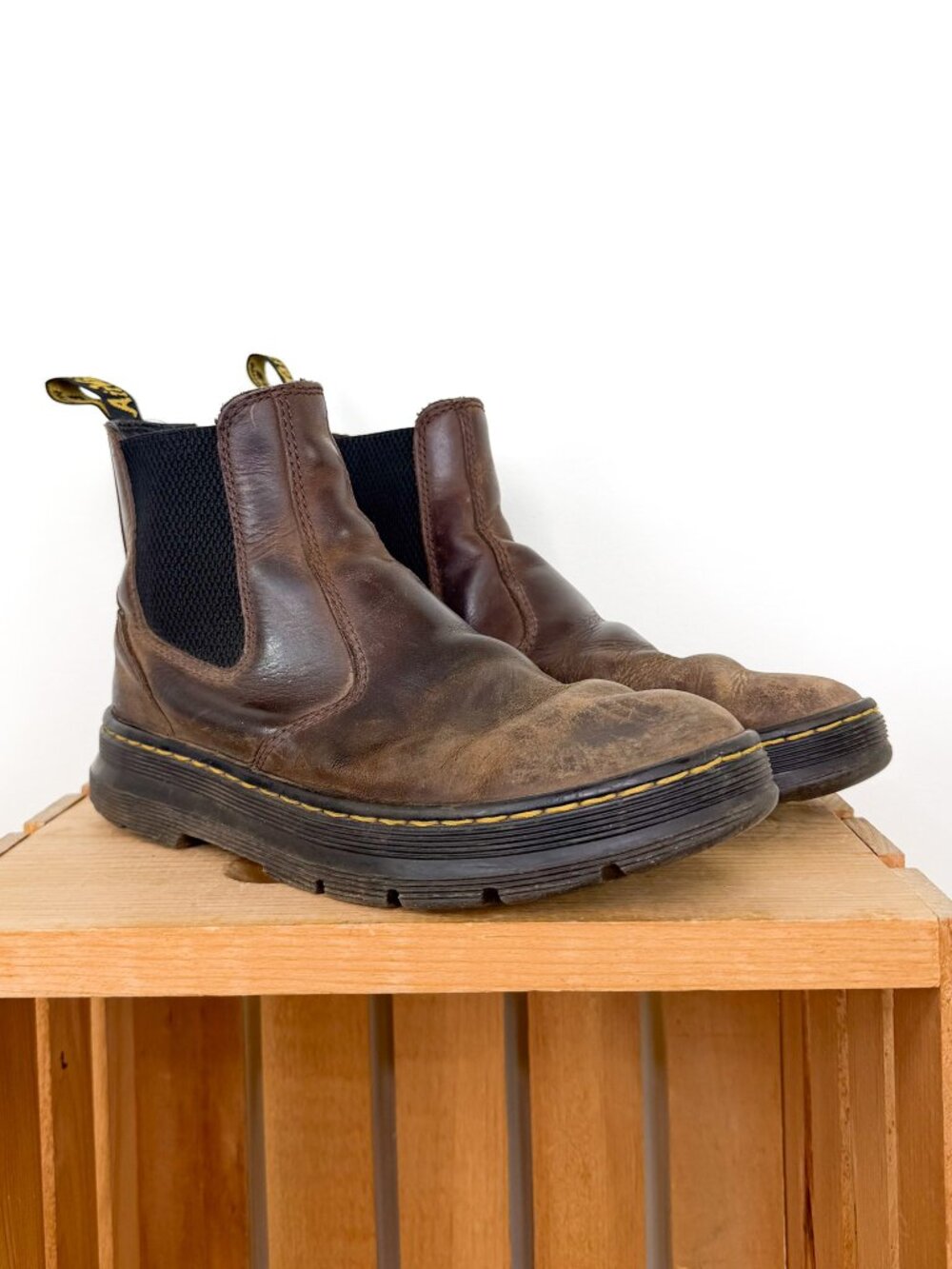 Doc Martens Dark Brown Leather Chelsea Boots US Women's Size 7.5